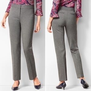 Talbots Italian Luxe Knit Herringbone Straight Leg‎ Pants 12P 12 petite career